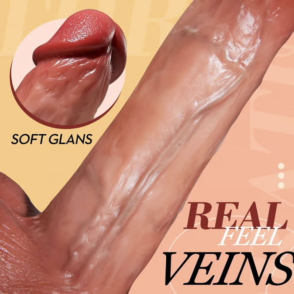 Long 10-Inch Thrusting Vibrating Warming Realistic Dildo Cock – 8 Rhythms, Smart Heating, Soft Silicone, USB Rechargeable, with Suction Cup & Remote Control