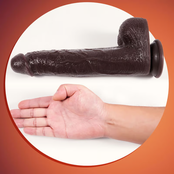 10.75 Inch Vibrating Dildo with Heat Thrusting Thick Long Lifelike Dildo