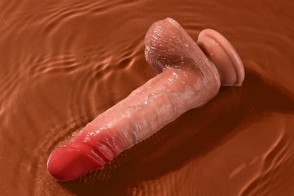 7.68" Vibrating Rotating Swinging Dildo that Warms 4-in-1 Liquid Silicone Cock