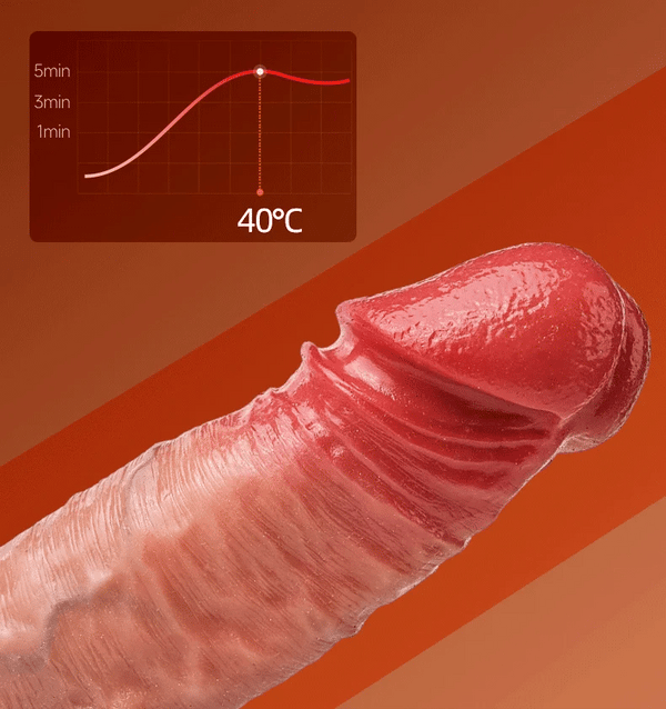 7.68" Vibrating Rotating Swinging Dildo that Warms 4-in-1 Liquid Silicone Cock