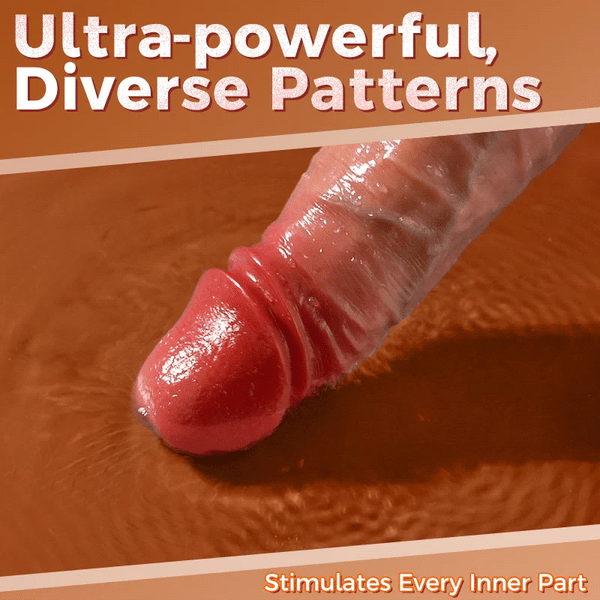 7.68" Vibrating Rotating Swinging Dildo that Warms 4-in-1 Liquid Silicone Cock