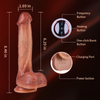 8.66” Heated Electric Thrusting Dildo with Strap-On – Adjustable Speeds, Remote, One-Click Burst, and Suction Base – Beginner-Friendly Vibrating Dildo