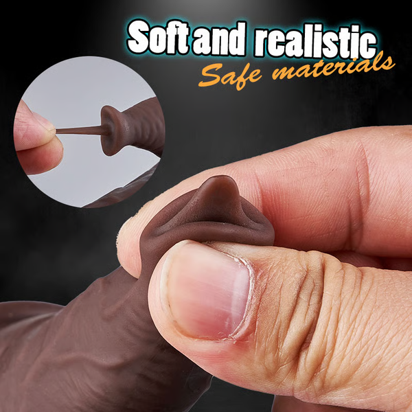 8.86-Inch Lifelike Thrusting & Licking Dildo – Heated Silicone Cock with Swinging Tongue, Remote Control, and Realistic Mouth Design for G-Spot & Clitoral Stimulation