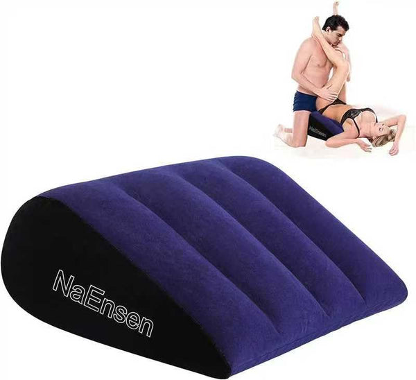 Triangle Inflatable Sex Position Pillow – Velvet Adult Cushion for Deeper Thrusting, Intimacy & Support for Men, Women & Couples