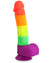 8” Realistic Rainbow Dildo – Ultra-Soft Silicone Suction Cup Dildo for G-Spot & Anal Play, LGBTQ+ Friendly Adult Toy for Women, Men & Couples