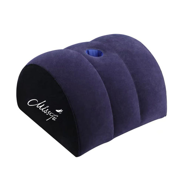 Half Moon Inflatable Sex Pillow – Navy Blue G-Spot Position Cushion for Women & Couples, Portable Intimacy Support for Deep Penetration