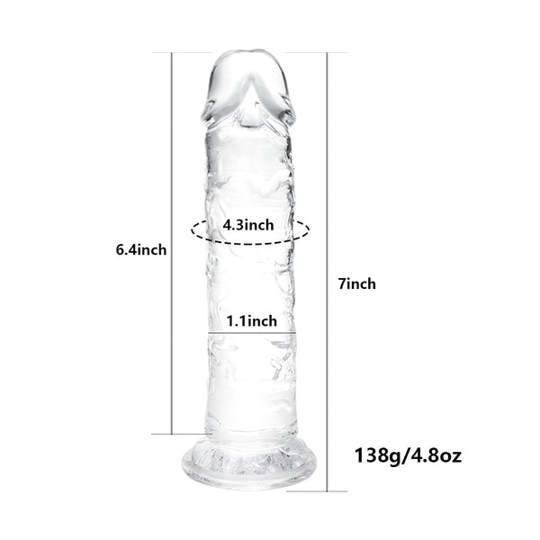7 Inch Small Clear Realistic Beginner Dildo