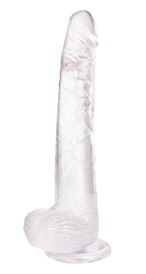 12-Inch Big Realistic Clear Dildo, Soft Suction Cup Thick Toy