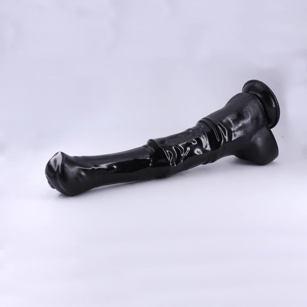 15-Inch Black Horse Dildo – Huge Realistic Thick Dildo with Suction Cup for Men, Women & Couples