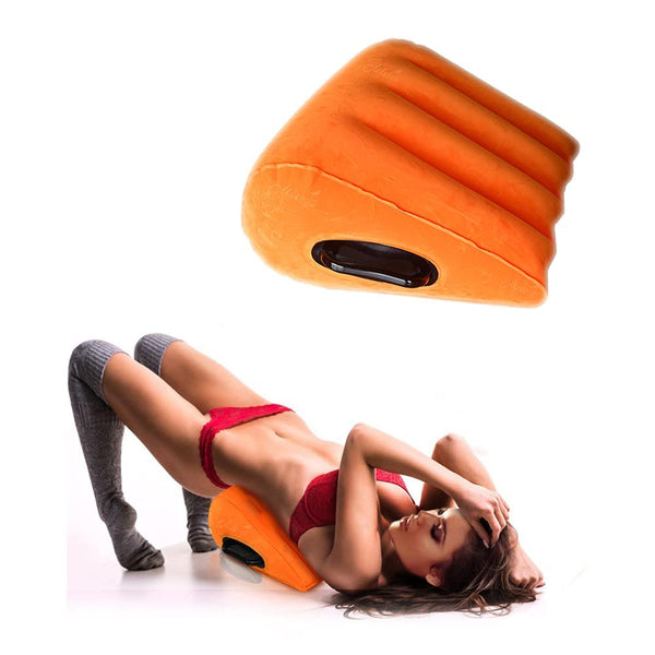 Inflatable Triangle Sex Pillow with Handles – Positioning Ramp for Deeper Penetration & Comfortable Intimacy for Couples