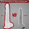 11 Inch Big Clear Realistic Dildo – Big Transparent Soft TPE Dildo with Suction Cup, Lifelike G-Spot and Anal Dildo for Women, Men & Advanced Users