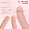 Adjustable Harness Strap-On with 3 Realistic Dildos – Vibrating Strapless Dildo with Remote, 10 Modes for G-Spot & Anal Play