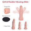Adjustable Harness Strap-On with 3 Realistic Dildos – Vibrating Strapless Dildo with Remote, 10 Modes for G-Spot & Anal Play