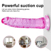 Beginner Realistic Clear Dildo Set – 3 Sizes (Small, Big, Huge) with Suction Cups for Vaginal & Anal Play – Beginner to Advanced Lifelike Penis Sex Toys in Pink, Blue, Purple & Transparent