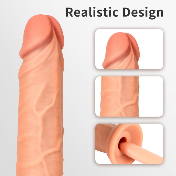 7.28" Vibrating Strap-On Dildo Harness with Bullet Vibrator – Adjustable Harness for Pegging, Lesbian Couples & Beginner-Friendly Dildo Play