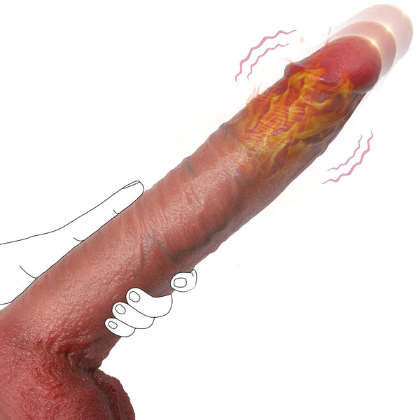 11" Thrusting Moving Hot Dildo Vibrator Sex Toys, Huge Realistic Dildo for Women Men Couples