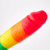 8 Inch Rainbow Pride Dildo Colors Edition – Realistic Silicone Dong with Balls & Strong Suction Base for G-Spot, Anal, and Vaginal Play