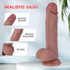 7.8 Inch Realistic Silicone Dildo – Suction Cup Base for Clitoral, Vaginal & Anal Stimulation