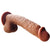 9 Inch Realistic Dual Density Lambskin Dildo with Suction Cup & Balls