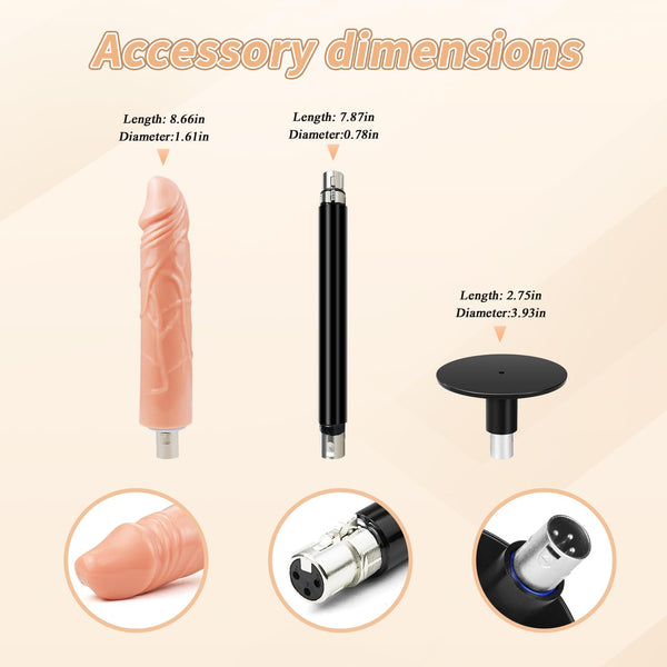 Automatic Thrusting Sex Machine for Women & Men – 3XLR Dildo Attachments, Remote Control Pumping Masturbation Device for Male & Female Pleasure