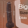11 Inch Realistic Big Black Dildo Sex Toy, Huge Thick Dildo with Suction Cup