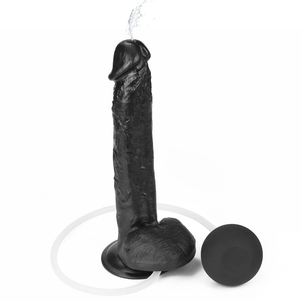 11 Inch Realistic Black Squirting Dildo – Huge Ejaculating Anal & Vaginal Toy