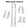 10” Long Clear Realistic Dildo – Transparent Jelly Penis with Suction Cup, Soft Flexible Dildo for Anal & G-Spot Stimulation, Adult Toy for Women, Men & Couples