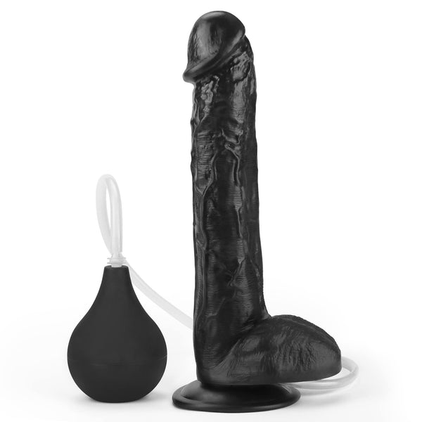 11 Inch Realistic Black Squirting Dildo – Huge Ejaculating Anal & Vaginal Toy