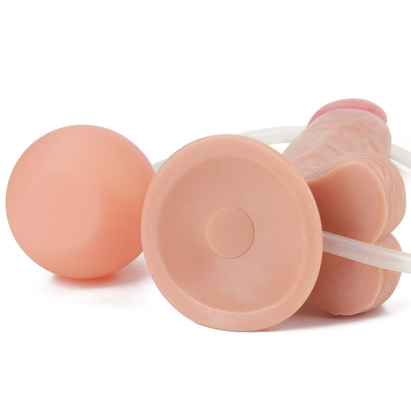 9 Inch Realistic Cumming Dildo – Flesh Fake Cum Dildo for Anal & Vaginal