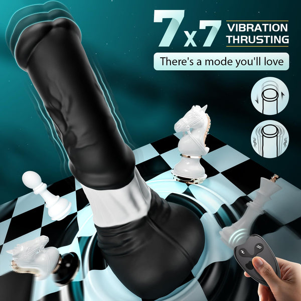 Thrusting Horse G-spot Dildo Vibrator - FYSHAVO 11.8" 4IN1 Monster Big Dildo with Thrust & Vibrations, Fantasy Long Dildo App & Remote Control, Suction Cup U & Anal Dildos Adult Sex Toys & Games
