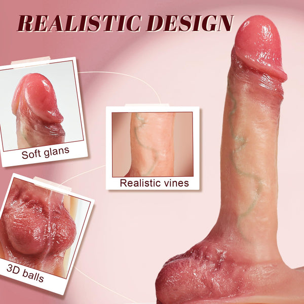 Strap-On Dildo with Ultra-Elastic Wearable Panties – 6.7” Realistic Silicone Dildo for Lesbians, Couples & Women | Comfortable, Hands-Free Dildo Harness for G-Spot & Anal Pleasure