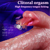 Realistic 9 inch Tongue Licking Dildo with Heat Vibrator Sex