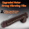 10" Big Black Thrusting Heating Dildo That Moves Up and Down