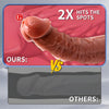 7" Realistic Ejaculating Dildo with Suction Cup & Soft Skin Texture for G-Spot & Prostate Stimulation (Flesh)