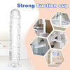 10” Long Clear Realistic Dildo – Transparent Jelly Penis with Suction Cup, Soft Flexible Dildo for Anal & G-Spot Stimulation, Adult Toy for Women, Men & Couples