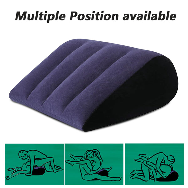 Inflatable Sex Pillow Cushion with Restraint Straps – Adjustable Thigh Sling, Bondage Handcuffs & Portable Sex Chair for Deeper Support and BDSM Play