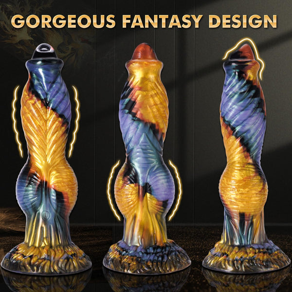 10 Inch Fantasy Monster Thrusting Dildo – 4-in-1 App-Controlled Knot Dildo with Vibration, Suction Cup & Waterproof Design for Men, Women & Couples