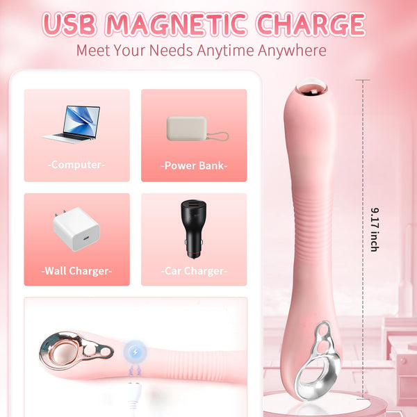 App-Controlled G-Spot Vibrator with HD Camera – 9 Vibration Modes, Heating, 360° Flex Head, Endoscope Dildo for Clitoral, Anal & Vaginal Stimulation