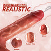 8 Inch Realistic Squirting Dildo with Fake Cum – Vibrating Anal Remote Control Sex Toy
