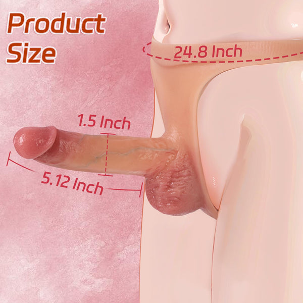 High Elasticity Hollow Strap-On Dildo – Silicone Wearable Dildo for Couples, Lesbian Pegging, and Strap-On Play