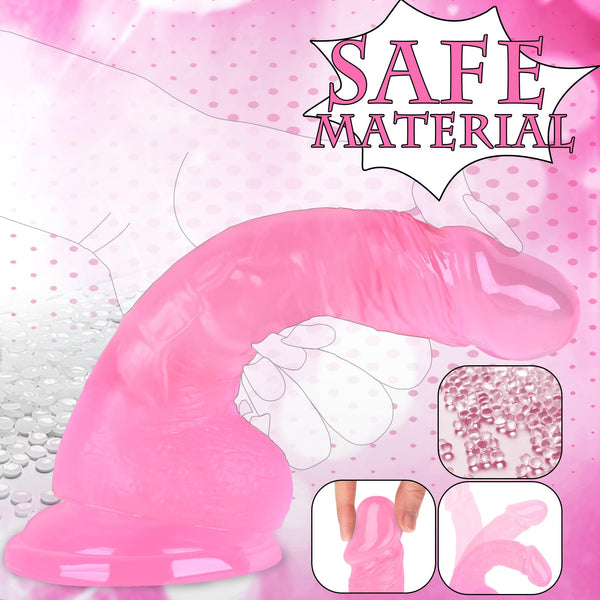 7-Inch Realistic Soft Beginner Dildo – Pink