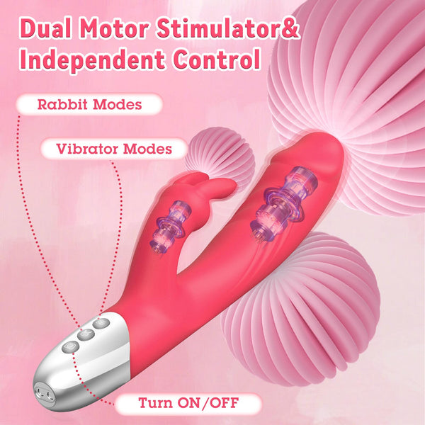 Rose Rabbit Vibrator with Camera – Dual Stimulation G-Spot & Clitoral Stimulator with 6x6 Vibration Modes, App Control, Waterproof, and Magnetic Charging