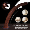 20 Inch Super Long Realistic Brown Dildo – No-Balls XXL Dildo with Small Glans, Flexible Silicone, and Suction Cup for Deep Anal & Vaginal Play