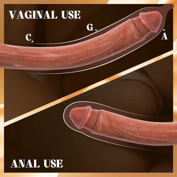 22 Inch Super Long Dildo – Realistic Flexible XXL Dildo with Suction Cup, Small Glans & Built-in Skeleton for Deep Vaginal, Anal & Oral Play Meta Description: