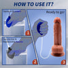 7" Realistic Ejaculating Dildo with Suction Cup & Soft Skin Texture for G-Spot & Prostate Stimulation (Flesh)