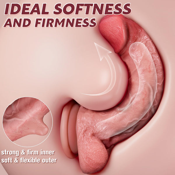 7.8" Lambskin Realistic Dildo Sex Toy for Women – Lifelike Silicone Dildo with Suction Cup, Soft Skin Texture for G-Spot, Anal & Strap-On Play, Beginner-Friendly Toy for Couples