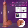 11" Thrusting Moving Hot Dildo Vibrator Sex Toys, Huge Realistic Dildo for Women Men Couples
