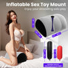Dildo Mount Pillow – Inflatable Arch Sex Position Pillow for Women, Couples & Solo Play, Dildo Chair & Sex Toy Mount with Deep Hole Base (Gray)