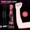 12 Inch Squirting Horse Dildo – Realistic Extra-Thick Fantasy Toy with Suction Cup, Red Silicone