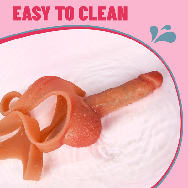 5.7 Inch Silicone Strap-On Dildo Wearable, Realistic, Beginner-Friendly Anal & Vaginal Dildo for Couples